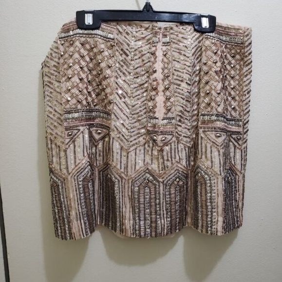 🆕 CLUB MONACO  - HAND EMBROIDERY JEWELRY SKIRT - Picture 4 of 9